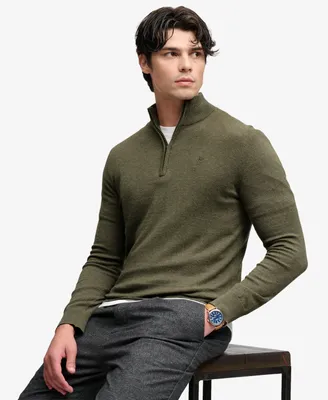 Produktbild von Leichter, atmungsaktiver Wollmisch-Pullover mit halbem Reißverschluss