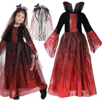 Produktbild von del-sol Vampir Kostüm für Mädchen, Größe 110, Halloween