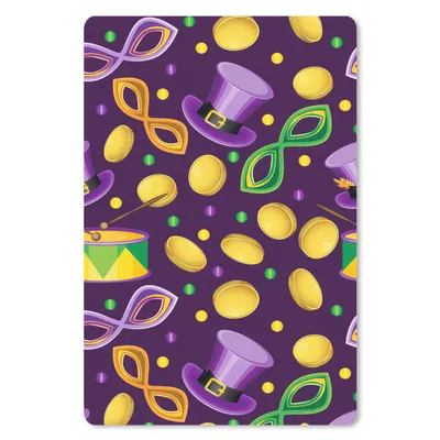 Produktbild von MuchoWow® Mauspad Mousepad Karneval - Party - Lila - Muster 18x27 cm - Mousepads - Maus Mat - Pad - Mausunterlage