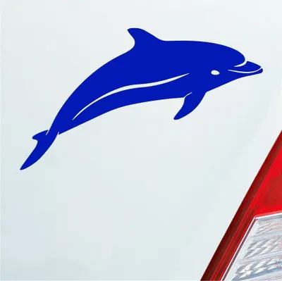 Produktbild von Auto Aufkleber Delphin Delfin Fisch Tier Tuning 12x7 cm Dunkelblau Sticker Heckscheibenaufkleber