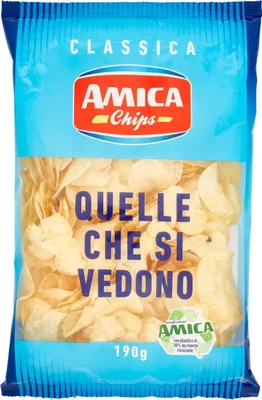 Produktbild von 12x Amica chips Amica Chips Classica Chips Patatin Potato Chips Salted 190 g Potato + Italian GOurmet Polpa 400g