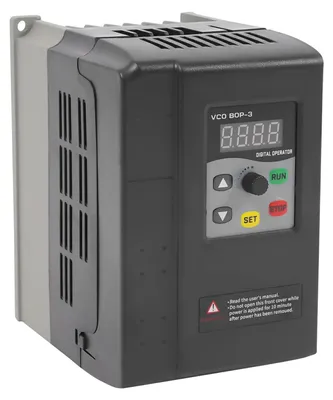 Produktbild von Frequenzumrichter, 1,5 kW Leistung, V/F-Steuerungsmodus, schwarz