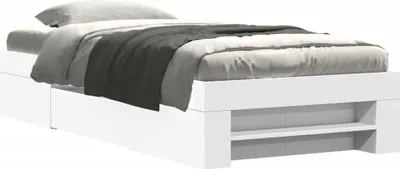 Zdjęcie produktu dla vidaXL Rama łóżka biała 90x200 cm materiał drewnopochodny