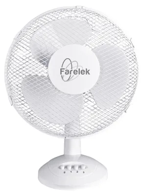 Produktbild von Farelek TF 300 Tischventilator, 30 cm, Weiß