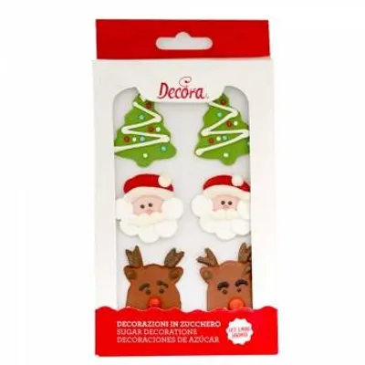 Produktbild von 6 Stück Weihnachtsschmuck aus Zucker