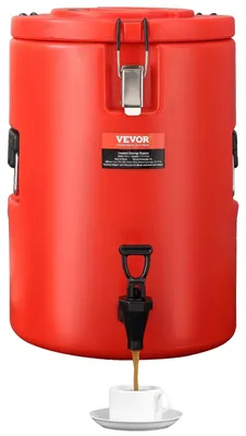 Immagine prodotto di VEVOR Distributore di bevande calde e fredde Distributore di bevande 6 L, acciaio inox Fontana d'acqua calda e fredda Grande distributore di bevande con rubinetto per caffè, latte freddo, acqua, succo di frutta ecc. Caraffa sottovuoto rotonda
