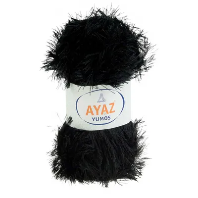 100g Strickgarn Yumos schwarz