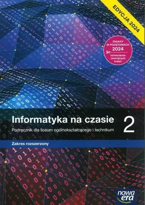 Immagine prodotto di WSiP Informatyka na czasie. Część 2. Podręcznik. Zakres rozszerzony, Edukacyjny, Polski, Broszurowa okładka, 344 stron(y)