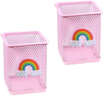 Produktbild von Büropennenhalter Metall Regenbogen Farbe Rosa