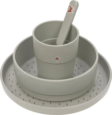Produktbild von LÄSSIG Kindergeschirr Set (Teller, Becher, Schälchen, Löffel) ohne , BPA-frei, f
