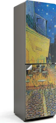 Obrázek produktu pro Slunečnice Van Gogh - samolepka na lednici - samolepka na lednici - samolepicí fólie na lednici - dekorace do kuchyně - 60x205 cm