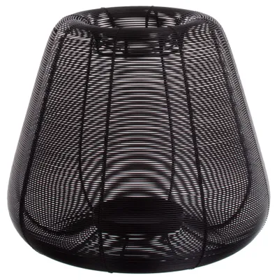 Windlicht Laterne Ø33 x H31 cm schwarz Metallgitter Indoor Outdoor