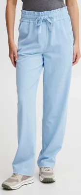 Produktbild von OXMO OXDania Pants Damen Hose Stoffhose mit Stretch Straight Leg Gerades Bein elastischer Bund mit Tunnelzug Regular-Fit