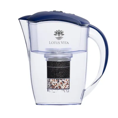 Produktbild von Lotus Vita Wasserfilter Kanne Esprit 1,3L - Blau - Natura Plus