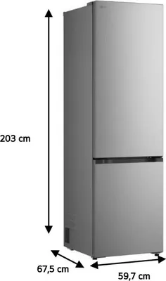 Image de Réfrigérateur combiné 375l 60cm ventilé inox - Lg - GBBSJ20DPY -