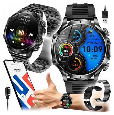 Zdjęcie produktu dla SMARTWATCH ZEGAREK MĘSKI ROZMOWY MENU PL 700 mAh WATCH WODOODPORNY + GRATIS