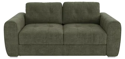 Produktbild von Schlafsofa 3-Sitzer - Stoff - Grün - Liegefläche mit breiten Latten 140 cm - Matratze 22 cm mit Memory-Schaum - BOLIPO