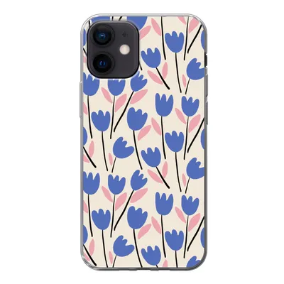 Produktbild von MuchoWow® Handyhülle Schutzhülle Hülle für iPhone 12 Blume - Muster - Tulpe Silikon Softcase Handy Hülle - Schutzhülle