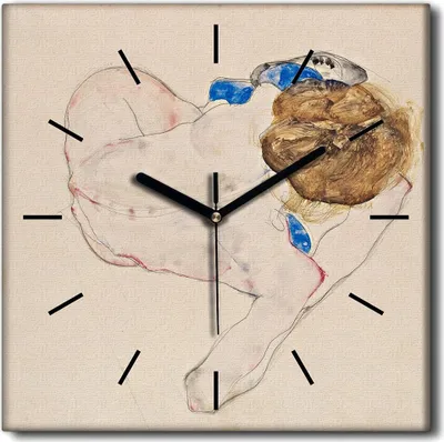 Produktbild von Coloray Uhr auf Leinwand 30x30 cm Wand Uhr Dekoration Wohnzimmer Segeltuch schwarze Hände -Kunstkunststrümpfe.