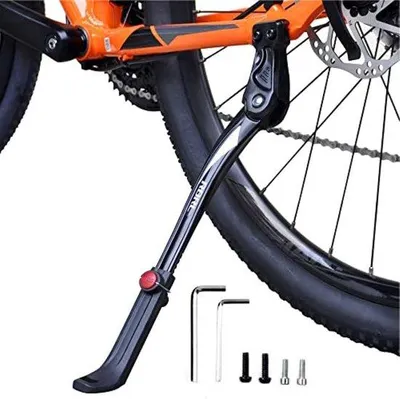 Produktbild von Unyqoos® Hinterrad-Fahrradständer verstellbar 18/40 mm Lochabstand, Aluminiumlegierung für 24"–29" MTB & Rennrad, Anti-Rutsch-Füße, werkzeuglos