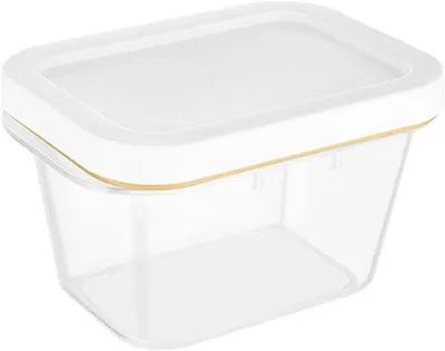 Imagen del producto de Dispensador de mantequilla para cocina, de acero inoxidable con tapa, dimensiones: 14x10x8,5 cm