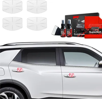 Obrázok produktu pre Ochranná fólia 4 v 1 Grizz Protector pre výklenky dverových kľučiek – SsangYong Korando (2023–2025)
