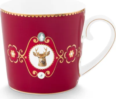 Produktbild von Mug Large Love Birds  Medaillon Deer Red
