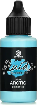 Immagine prodotto di Octopus Fluids Alcohol Ink OPAK ARCTIC, inchiostro ad alcool per arte fluida e resina, blu