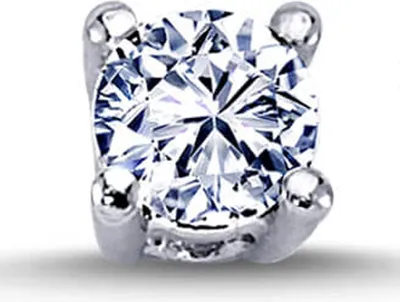 Produktbild von 0,17 Carat Herren Diamant Solitär EinStein Ohrringe 14 Karat Weißgold