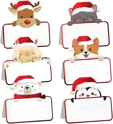 Produktbild von Famanu Platzkarten Set 48 Stück - Weihnachtsdesign