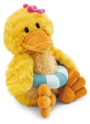 Produktbild von NICI Plüsch Ente Pooline mit Schwimmreifen schlenkernd gelb 18cm