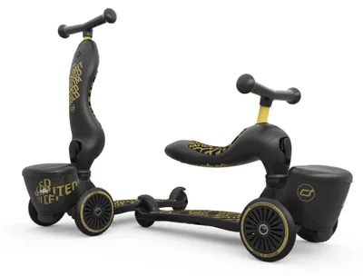 Produktbild von Kinder-Roller mit Sitz, Spielzeughalterung, 2-in-1-umwandelbar, HighwayKick 1 Lifestyle Black Gold Limited, 1–5 Jahre, bis zu 50 kg, Scoot Ride