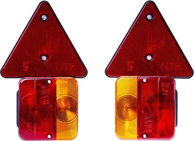 Produktbild von Rückleuchten mit Blinker und Dreieckrückstrahler Magnet & Kabel 6 m