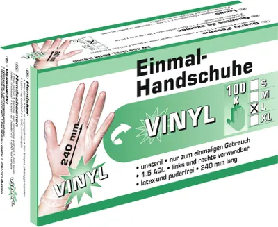 Produktbild von Einmalhandschuhe Vinyl S 100 Stk. im Pack