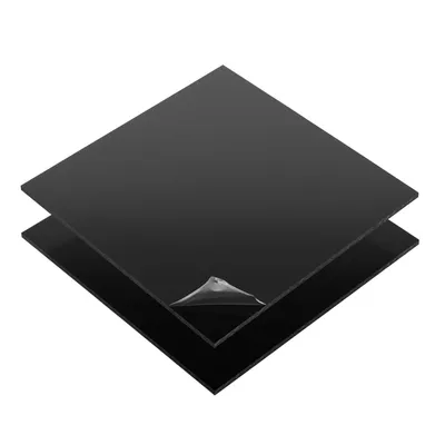 Produktbild von 2 Stück DIN A4 29,7 x 21cm, ABS Kunststoffplatte in Schwarz 2mm | Modelbau Bastelplatte Möbelverblendungen Schilder und Werbetafeln Sichtschutz