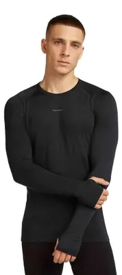 Produktbild von Icebreaker Merino Blend 125 Zoneknit™ Crewe Langarm-baselayer Schwarz L Mann Schwarz L