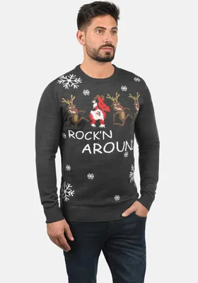 Zdjęcie produktu dla BLEND BHRudolf męski świąteczny sweter zimowy sweter z dzianiny świąteczny sweter z okrągłym dekoltem regular fit