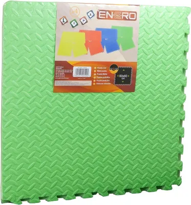 Zdjęcie produktu dla Mata piankowa puzzle Eva 60X60 4 sztuki 12MM ENERO FIT Zielony