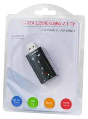 Produktbild von Savio AK-01, 7.1 Kanäle, 16 Bit, USB