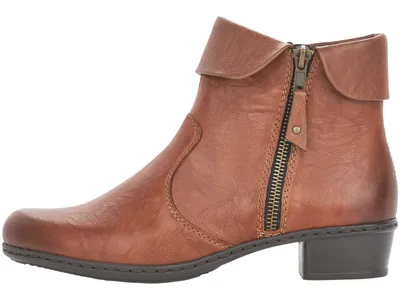 Productafbeelding van Rieker Dames enkellaarsjes Enkellaarsjes Hak - cognac - Maat 40