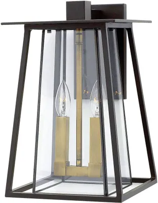 Produktbild von Walker Outdoor Wandleuchte Buckeye-Bronze mit Heritage-Messing  Hinkley HK-WALKER2-L