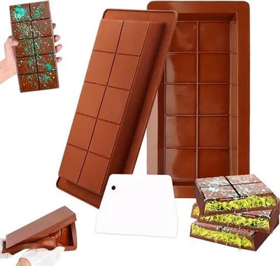 Obrázok produktu pre Silikónová forma na čokoládu – 25 x 135 cm – sada 2 ks