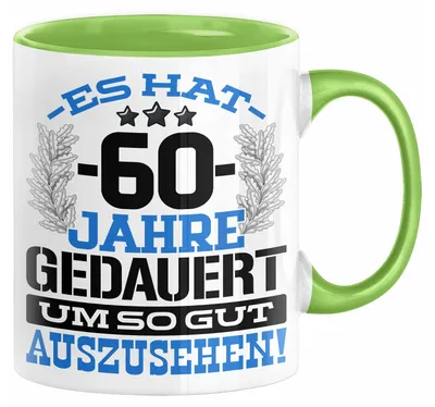 Produktbild von 60. Geburtstag Lustig Geschenk Männer Frauen Geschenkidee zum 60er Mann Frau Es Hat 60 Jahre Gedauert Um So Gut Auszusehen Mutter Vater (Grün)
