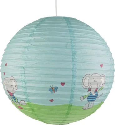 Immagine prodotto di Paralume in carta per la camera dei bambini con lampada a palloncino elefante