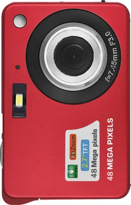 Obrázek produktu pro Přenosná digitální videokamera 1080P, 48 MP, stabilizace obrazu, 8násobný zoom, 2,7palcový LCD displej, rozpoznávání obličeje, detekce úsměvu, integrovaná lithiová baterie s přenosným pouzdrem, poutko na ruku pro děti a mládež