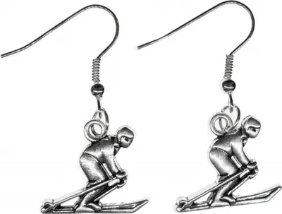 Produktbild von Skifahrer Ohrringe Skiohrringe Skier Skistöcke Miniblings Winter Ohrhänger Ski