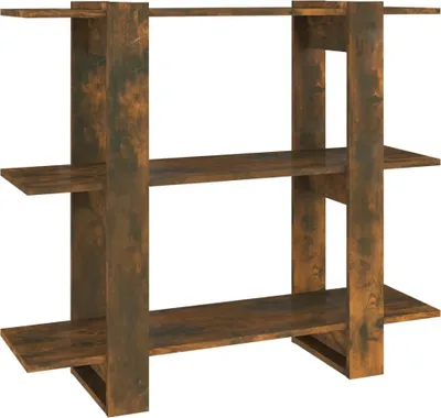 Obrázek produktu pro vidaXL Polička na knihy/rozdělovač místností z kouřového dubu 100x30x87 cm