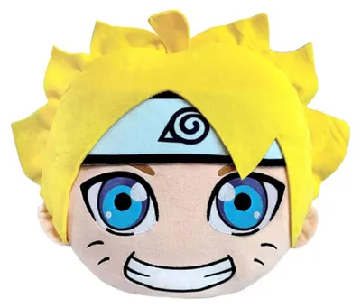 Naruto/Boruto Plüschkissen 35x50 cm, Polyester, schwarz