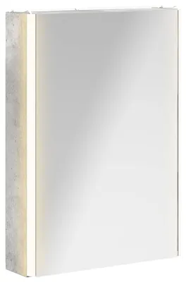 Zdjęcie produktu dla Szafka z lustrem do łazienki Betonowy szary 43 x 11,5 x 60,5 cm
