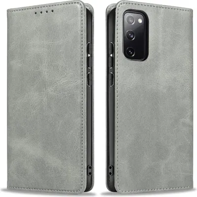 Produktbild von Handyhülle für Samsung Galaxy S20 FE Kunstleder Flip Cover Hülle Handytasche Case Kartenfach Farbe: Grau